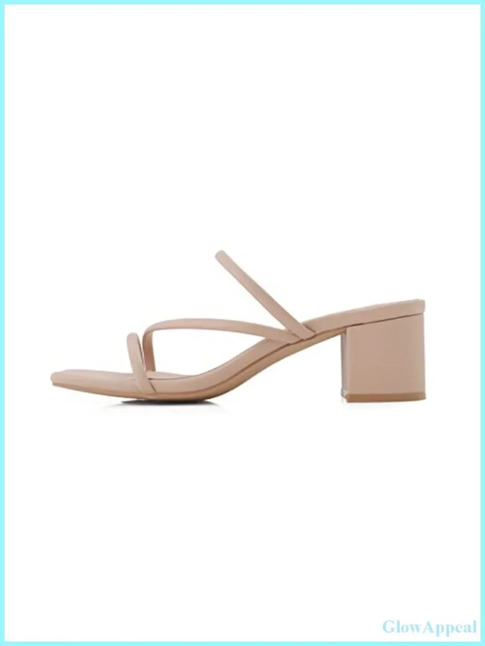 Strappy Square Toe Low Heel Mules Women's Slip On Sandals